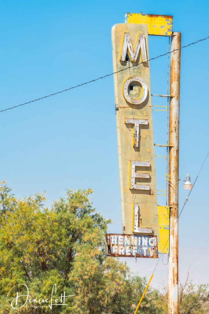 160322 Henning Motel Sign near Bagdad Cafe California - Denise Lett